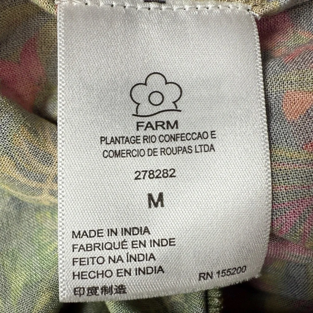 FARM Rio Multicolor Floral Tiered Maxi Skirt - Orange, Green, Pink, Blue - Picture 9 of 10